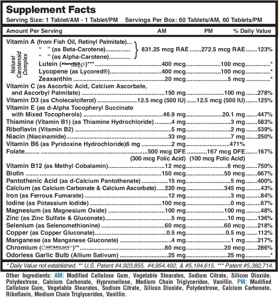 MDR Fitness Tabs Patented Multivitamin for Women Promotes ATP and NAD to Support Energy and Fitness - AM/PM Formulas - 2 Month Supply