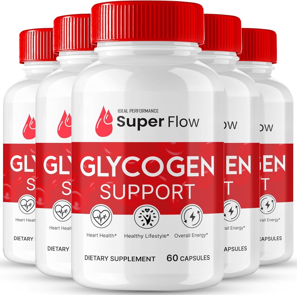 Super Flow Glycogen Support, Super Flow Glyco Optimizer Capsules, Glycogen Super Flow, SuperFlow Glycogen Support Pills, SuperFlow Glycogen Support Reviews, Blood Support Formula Supplément (5 Pack)