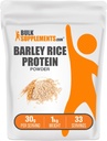 BulkSupplements.com Poudre de protéines de riz d'orge - Poudre de protéines végétales, nutrition sportive - Sans aromatisé et sans lait, 30g par portion, 1kg (2,2 lbs) (paquet de 1)