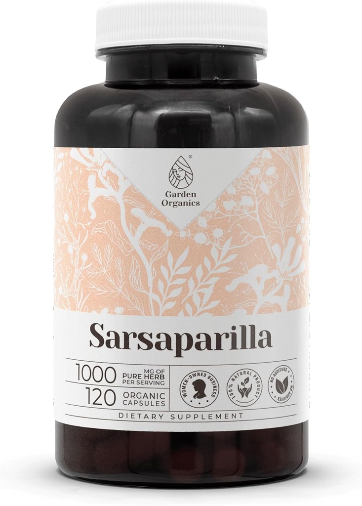 Sarasaparilla 120 Capsules (Hemidesmus indicus) Compléments alimentaires à base de plantes à haute capacité (Fabriqué avec des capsules végétales et Sarsaparilla (Hemidesmus indicus) Racine séchée (120 Nombre)