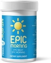 Epic Morning - Liver Detox & Repair Supplement with DHM, Milk Thistle, Vitamin C, B1, B2 & Pomegranate - Natural Pomegranate & Peach Flavor - 20 Chewable Tablets for Liver Support & Morning Recovery