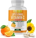 Vitamine liposomique C 1500mg, supplément de vitamine C - Acide ascorbique à absorption élevée - Supplément de soutien immunitaire et aide à la production de collagène- 180 Capsules