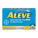 Capettes d'aleve, Naproxen Sodium 220 mg (NSAID), analgésique/réducteur de fièvre, 1er chirurgien orthopédique recommandé, 270 Compte