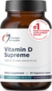 Conceptions pour la santé Vitamine D Suprême - Vitamine D 5000 UI avec 2000mcg La vitamine K comme MK4 pour la santé osseuse, la santé cardiaque, l'humeur et l'immunité - Vitamine D3 Enhanced with GG Supplement (30 Capsules)