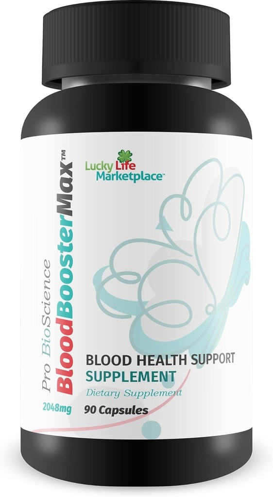 Blood Booster Max Pro Bio Science - Soutien à la santé du sang - Promouvoir la santé du sang équilibrée avec des suppléments de santé du sang - Aider à améliorer la circulation sanguine, l'énergie et l'absorption des nutriments - Soutien à la santé cardiaque