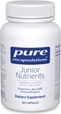 Encapsulations pures Petits nutriments - Enfants et adolescents Multivitamine - Sans fer - avec calcium, vitamine D3 et vitamine C - Non-OGM et végétarien - 120 capsules