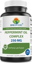 Brieofood Peppermint Oil Complex - 250 mg - 240 Capsules - Supports a Healthy Gut, Bowel Soothing - Gluten Free & Non-GMO