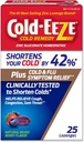 Cold-Eeze Plus Berry mélangé naturel Cold & Flu Zinc Lozenges, soulagement multisymptômes, remède homéopathique à froid, réduit la durée du rhume commun, Sambucus Nigra pour soulager les symptômes du rhume et de la grippe, 25 Ct