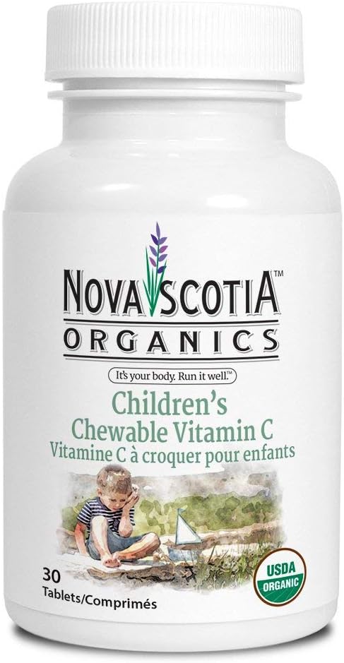 Nouvelle-Écosse Bios Vitamine C à croquer pour enfants (30 comprimés à croquer); biologique certifiée; baies d'acérola biologique véganes