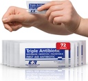 Triple Onguent Antibiotique .9gr Paquets – Crème de Secours pour Coupes, Scrapes, Brûlures – Néomycine, Bacitracine, Polymyxine B – 72 Compte
