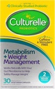 Culturelle Capsules Probiotiques pour le métabolisme sain et la gestion du poids (Âges 18+) - 30 Compte - Aide à gérer le poids et à promouvoir le métabolisme des graisses, glucides et protéines - Sans caféine