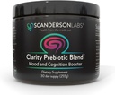 Clarity Prebiotic Blend – Optimiser la gueule et l'humeur via l'axe Gut-Brain – un mois d'approvisionnement – Facile à utiliser, un mélange Scoop avec liquide ou nourriture – végétalien, sans soja, sans gluten, sans OGM