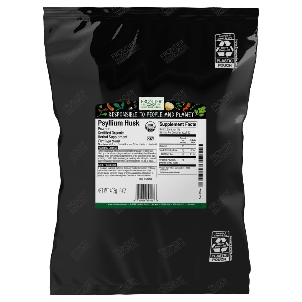 Frontier Co-op Psyllium organique Poudre de musc 1lb