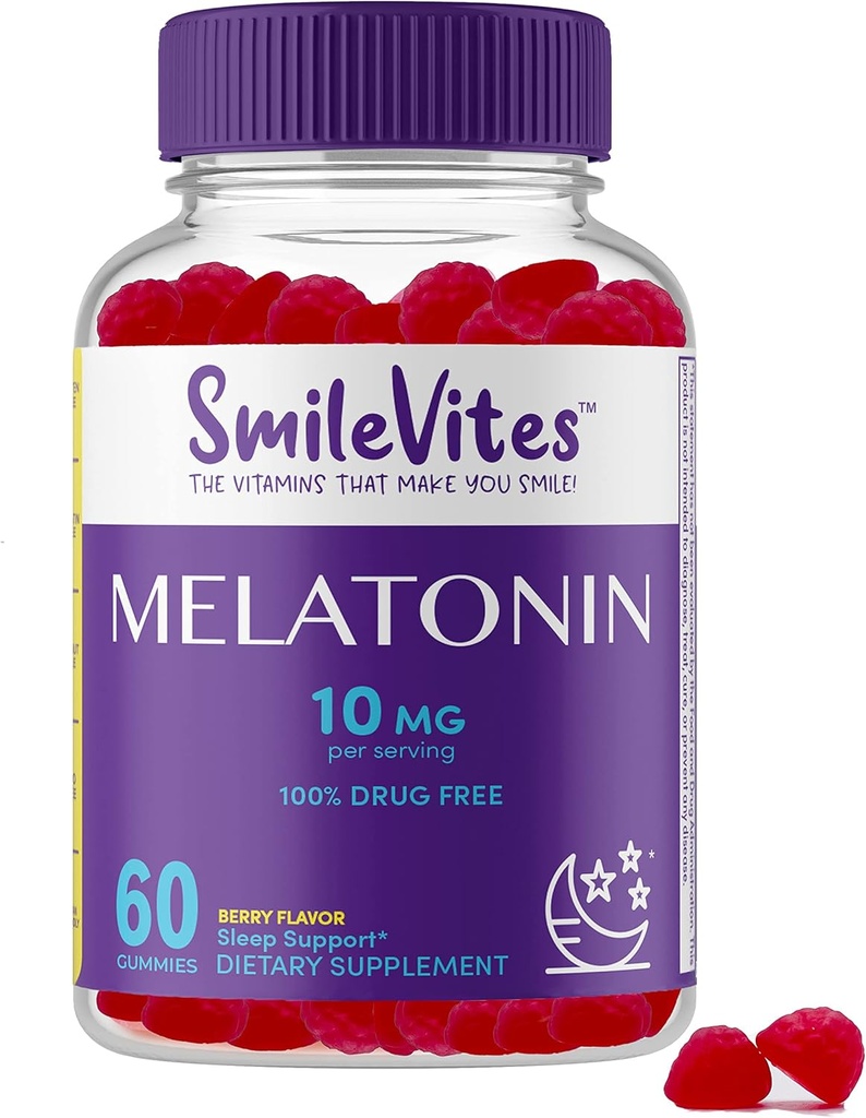Heartland Pharma Melatonin Gummies 10mg.100% sans médicament aide au sommeil.
