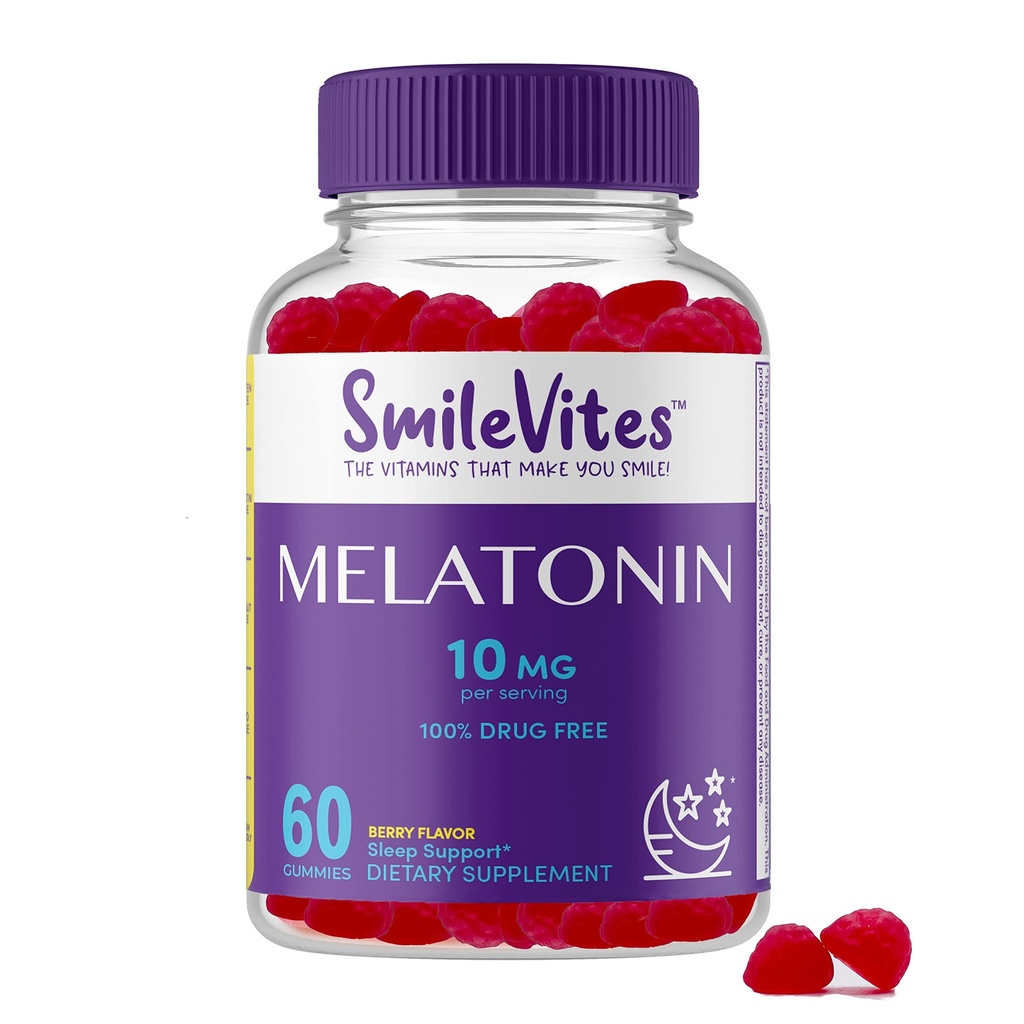 Heartland Pharma Melatonin Gummies 10mg.100% sans médicament aide au sommeil.