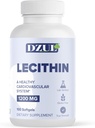 Lécithine de soja de DZUL Pharma 1200 mg / 100 softgels/haute puissance, sans gluten et vérifié en laboratoire