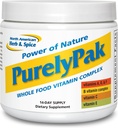 NORTH AMERICAN HERB & SPICE Pak purly - Plan de supplément de vitamines alimentaires entières - Complexe vitamine A, B, C, D, E et Omega 3-6-9 - Facilement absorbant - Non-OGM - Approvisionnement de 14 jours