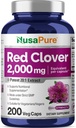 NusaPure Capsules de trèfle rouge 2000mg par Veggie Caps