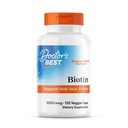 La meilleure biotine du docteur soutient cheveux, peau, ongles, énergie boost, système nerveux, non-OGM, végétalien, sans gluten, 120 comte