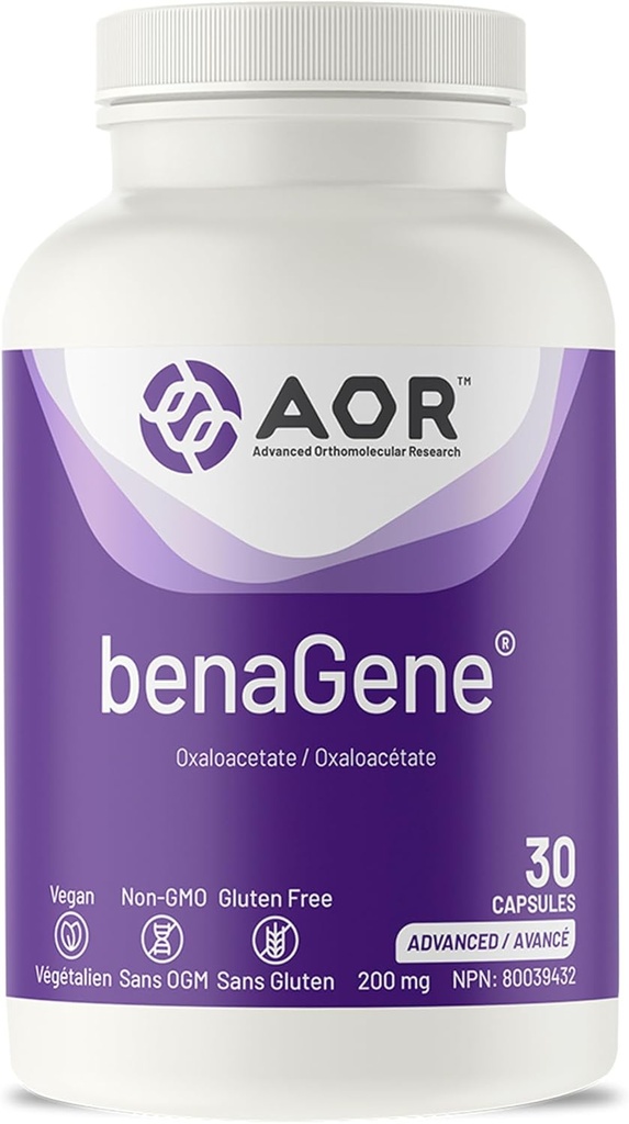 AOR, benaGene, soutient le vieillissement en santé, l'énergie et la longévité, supplément alimentaire, 30 portions (30 capsules)