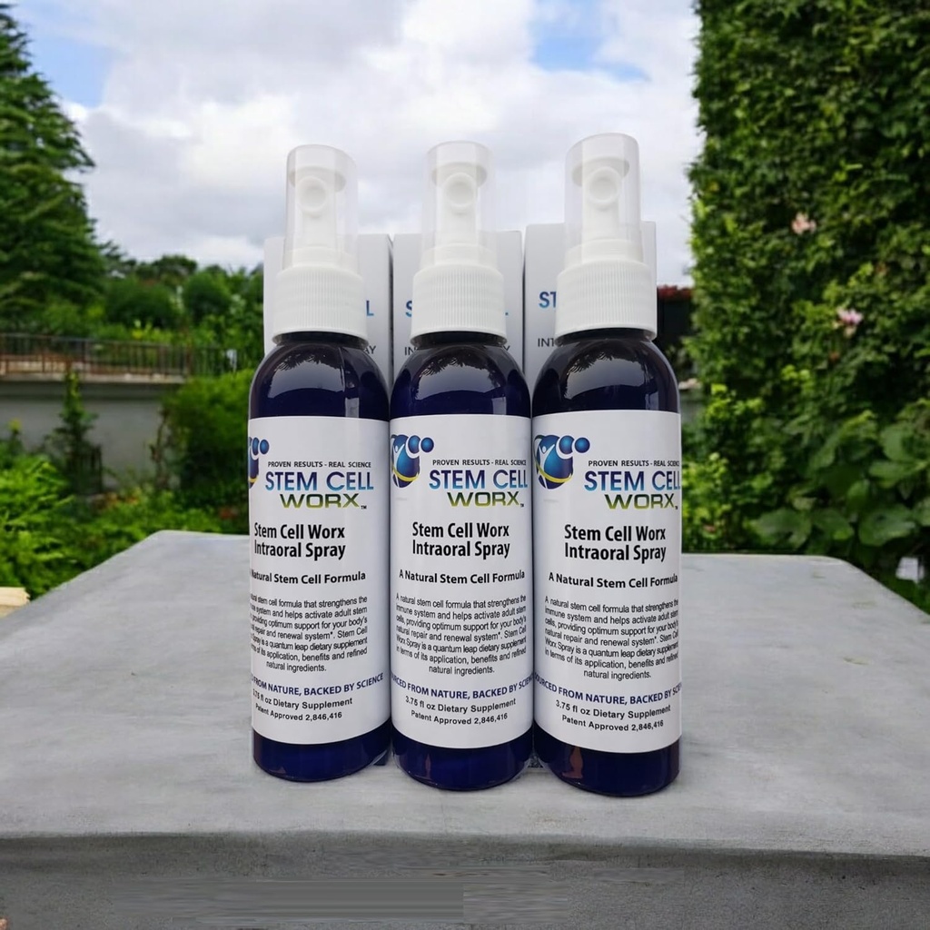 Supplément de cellules souches - 3 PK Deal - Worx de cellules souches intra-oral pour l'absorption à 95%. Prouvé scientifiquement pour activer vos cellules souches. All Day Energy, Boost Immune System, Réduire la douleur articulaire.