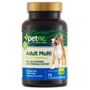 Petnc Soins naturels Multi Chewables adultes (75 comtes), Daily Dog Multivitamine & Multiminéral Support, Comprend Zinc, Magnésium et plus, Soutient la santé globale, Pour les chiens 1+ an, Foie