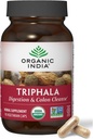 ORGANIQUE INDIA Triphala Capsules Organic - Supplément à base de plantes avec Amla, Bibhitaki, Haritaki, Soutien Digestion & Colon, Support du système immunitaire, Adaptogène, Vegan, USDA certifié Organic - 90 Capsules