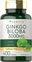 Carlyle Ginkgo Biloba 3000mg | 400 Tablets | Non-GMO, Gluten Free Herbal Supplement