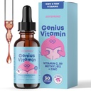 Complexe JoySpring Kids B de la vitamine B avec des gouttes liquides complexes de la baie d'eau, du zinc et de la vitamine C de soutien pour le bien-être général (1 fl oz) 30 portions