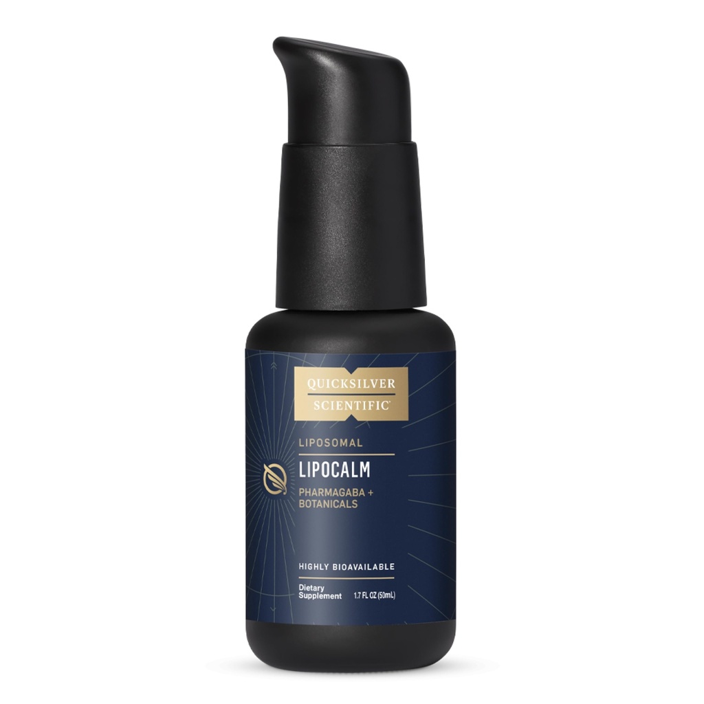 Quicksilver Scientific LipoCalm - Liposomal GABA avec des herbes pour le soutien de la relaxation - Camomille, herbe de fleur de passion & Crâne Supplément pour la paix de l'esprit et du sommeil Soutien calme (1.7oz / 50ml)