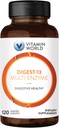 Vitamine World Digest-13 Multi-enzyme, 1010mg Mélange d'enzymes digestives avec Amylase, Bromelain, Papain & Lipase pour la digestion et l'absorption, Enzymes digestives pour la Bloating & Gas, 120 Caplets