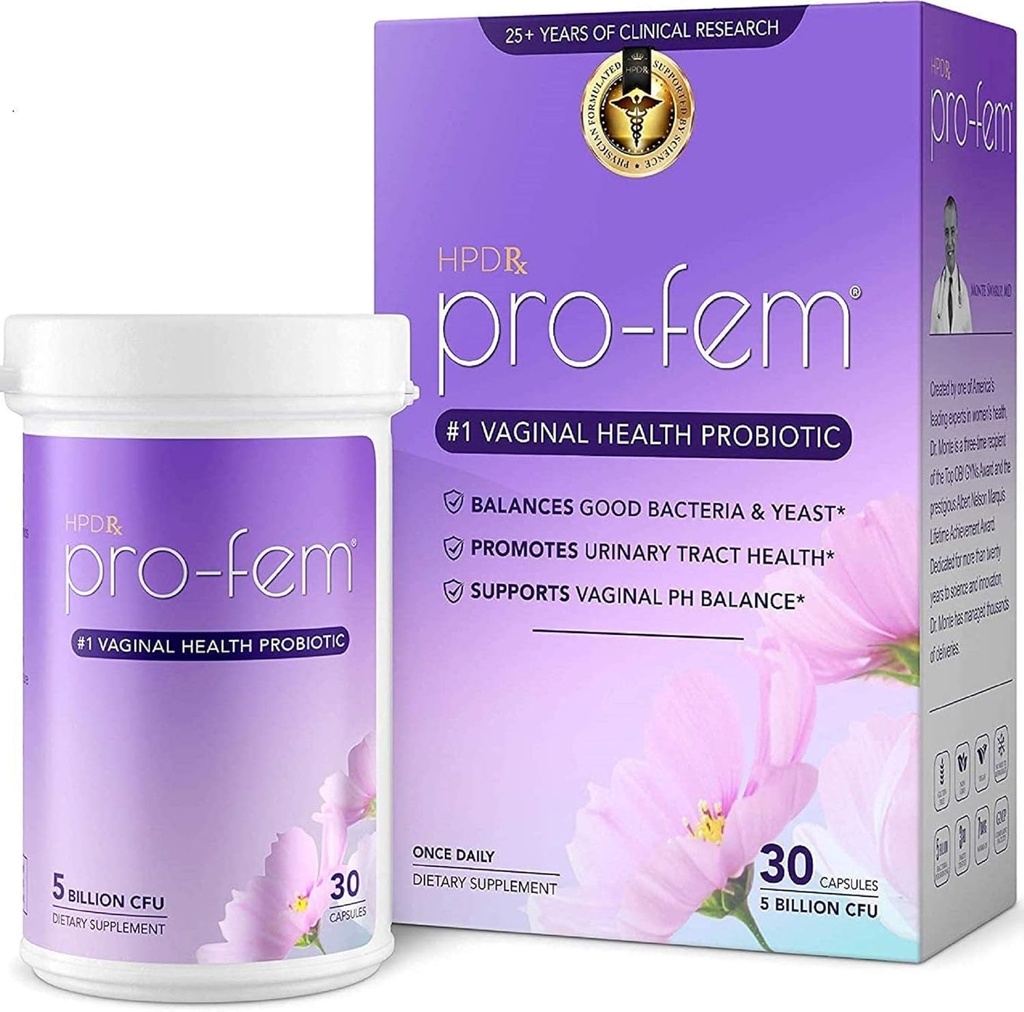 HPD Rx Pro-Fem #1 Vaginal Health Probiotics (probiotique vaginal) (probiotique vaginal) (probiotiques vaginaux) (prouvé cliniquement pour promouvoir l'équilibre des levures et des PH, la santé urinaire) (probiotiques féminins) (probiotiques) (probiotiques vaginaux) :