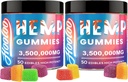 Gommies de chanvre Big Cubes Extra Strength for Bedtime Support, Détendez-vous, 6 saveurs fruitées Gommy de chanvre à croquer Vitamines pour adultes, Pack de 2, Fabriqué aux États-Unis