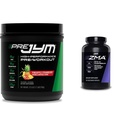 PRE JYM 30 portions Ananas Fraise et JYM ZMA Zinc/Magnésium Capsules Supplément 90 Capsules végétariennes