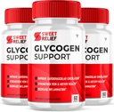 (3 Pack) Glycogène de soulagement sucré Soutien pour les articulations Blood Vessel Cleaner Releaf, Sweetrelief Glycogen Support Supplément Capsules, Glucogen O Neil Glyco Optimizer Cleanse Control Restore (180 Capsules)