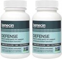 Benecin Defense 1500 mcg Allicine stabilisée par capsule , plus de quantités élevées de SAC et de polyphénols de l'ail noir , Support puissant de la fonction immunitaire et cardiaque Caps végétariens (1 comte (paquet de 180))