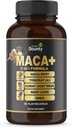 Booster d'énergie 11-en-1 et supplément de performance avec racine de maca biologique, Tongkat Ali, herbe de chèvre Horny, Ginseng, Tribulus Terrestris et foie de boeuf pour les hommes et les femmes - 60 capsules sans remplissage