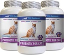 Menthes pour mauvais souffle - CAT PROBIOTICS - Immune Support - Savory Beef Flavor - Formule naturelle - probiotiques de chat tous les jours - 3 bouteilles (180 gâteries)