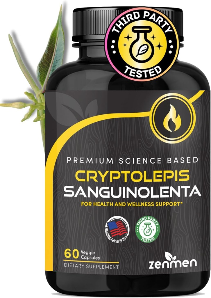 Zenmen Cryptolepis Sanguinolenta Capsules - Immune et Wellness Support, fabriqués aux États-Unis - 60 Capsules