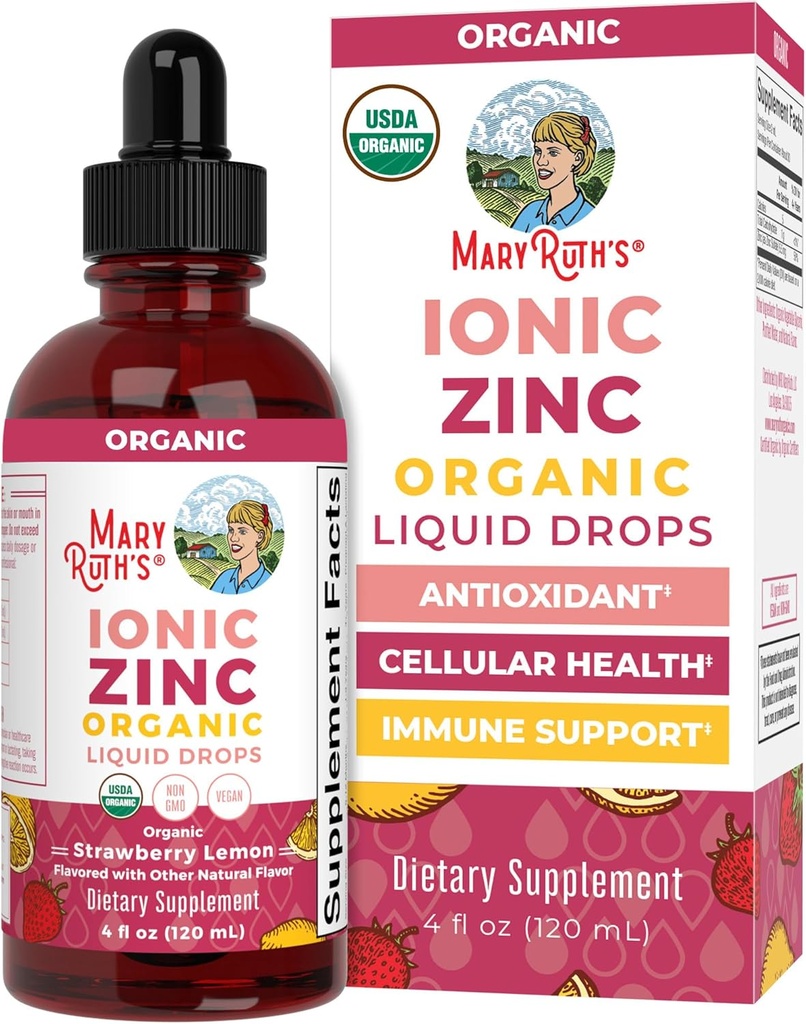 MaryRuth Organics Bio Fraise Citron Ionique Zinc, 4 FZ