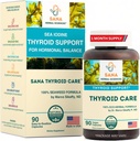 Soutien biologique à la thyroïde des algues – 210 mcg Iodine naturelle de Kelp, Dulse & Bladderwrack – Hypothyroïdie, Hormone Balance & Métabolisme Aid – 90 Capsules – de Sana Herbal et Dr Marco Sikaffy