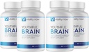 Youthful Brain 4 Bottle Bundle - Memory & Brain Health Support Supplement - Brain Booster Clarity with Bacopa Monnieri, Ginkgo Biloba, B12-120-Day Supply (240 Count)