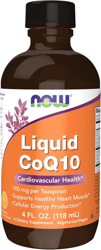 Suppléments, CoQ10 Liquide, 100 mg par teaspoon, avec des vitamines Co-enzyme B, sucré avec du Xylitol, 4-Ounce