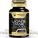 Lions Mane Supplément Capsules - 120 Compte - Supplément de Champignons, Suppléments Cerveau pour Mémoire et Focus, Lions Mane Champignon Capsules Organiques - Soutien Cognitif et Immune, Focus Supplément