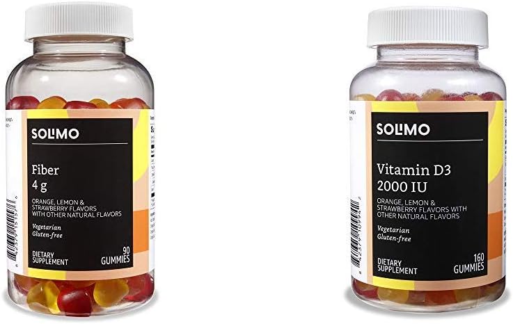 Gommies de fibres de base (90 Nombre) et Gommies de vitamine D3 (160 Nombre)