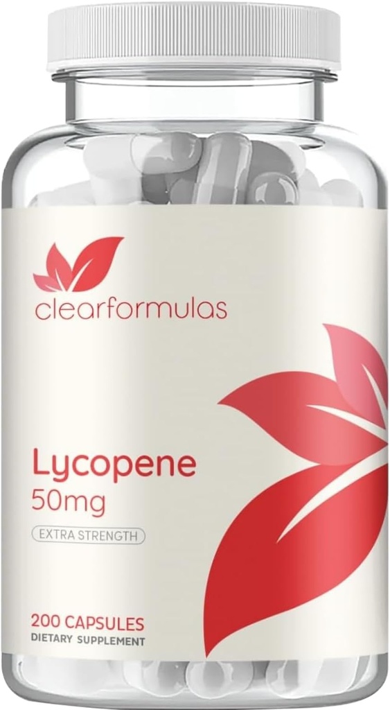 Supplément de lycopène à base de tomates - Lycopène extra-fort 50mg Antioxydant super-potent et supplément de santé caroténoïde et prostate pour les hommes - Fabriqué dans un laboratoire cGMP US (200 portions)