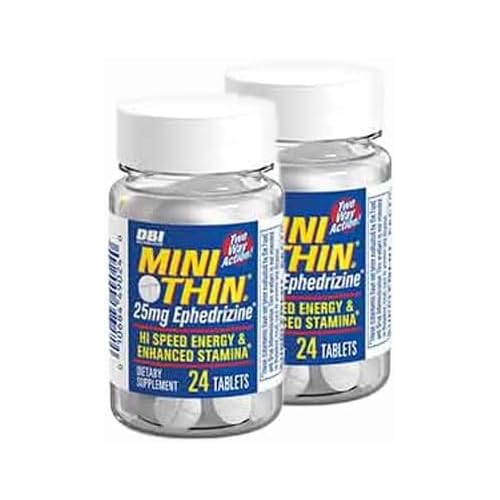 DBI Distribution - MiniThin - Bouteille Ephédrizine 24ct de 25 mg à deux voies - 2 boîtes