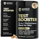 PROTOCOLE DE WARRIOR Booster testostérone pour les hommes - Supplément testostérone pour les hommes avec Ashwagandha et Tongkat Ali.