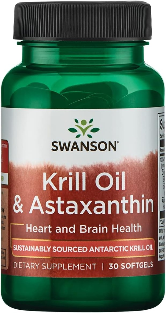 Swanson EFA Krill Oil & ASTAXANTHIN 30 SGELS