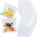 100 Packs Pill Pouch Bags BPA Free 12mil Transparent Small Reusable Zip Bags 3 x 2.75 Inch - Travel Medicine & Jewelry Organizer